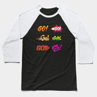 Go! Beat Em Up Bespoke Arcade Game Signs Baseball T-Shirt